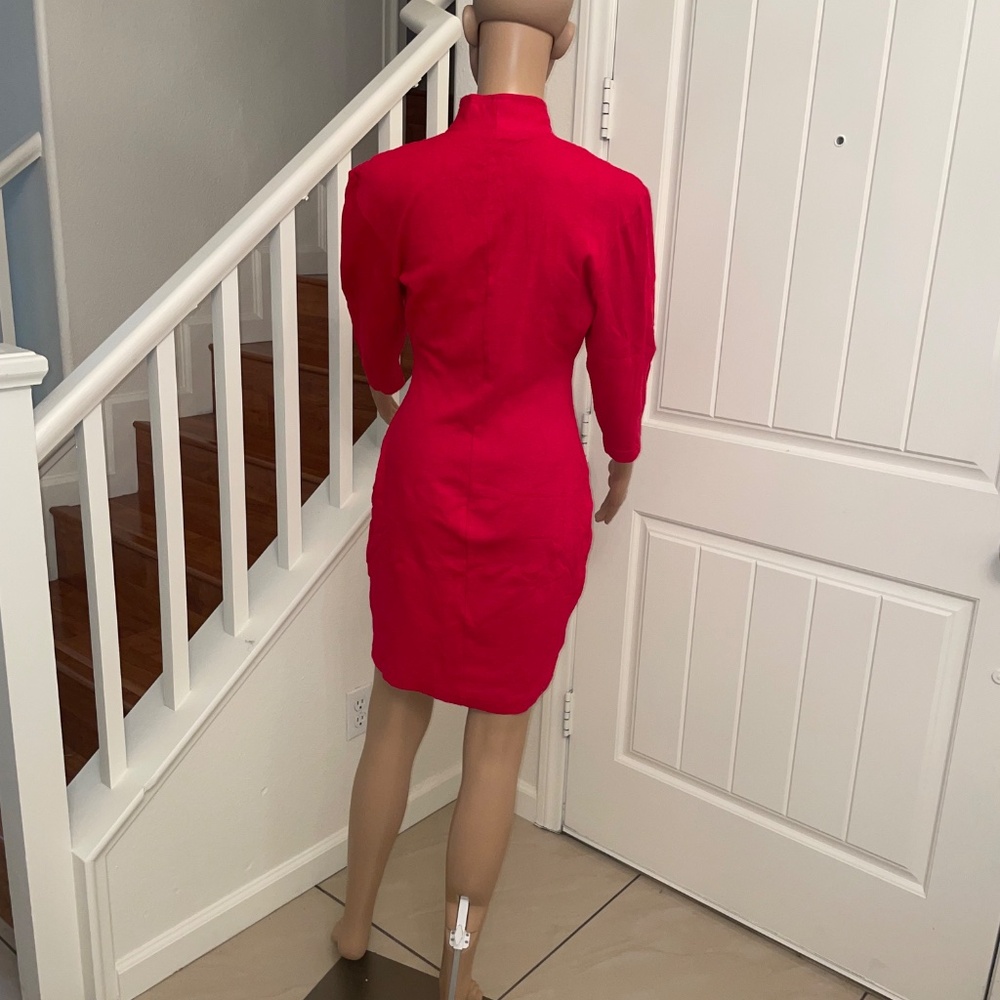 Red Mini Dress - Picture 4 of 4